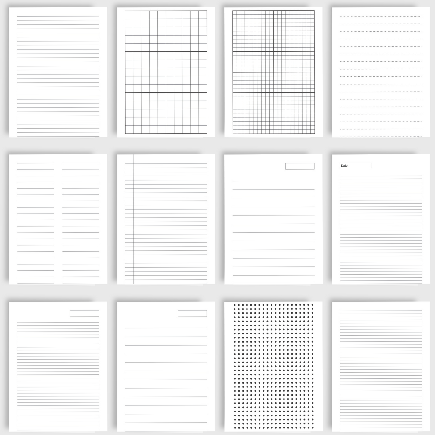 Lined Paper Bundle