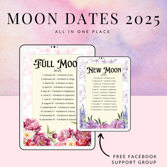 Full moon & New moon dates 2025